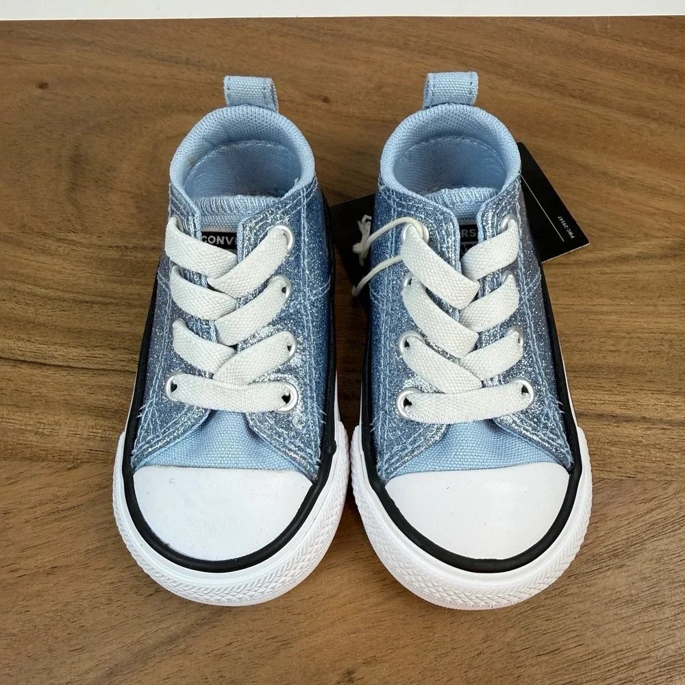 New NIB Little Kids Converse Chuck Taylor All Star Madison OX Sparkle Sneaker 4C